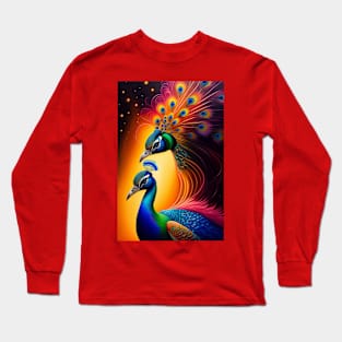 Peacock art Long Sleeve T-Shirt